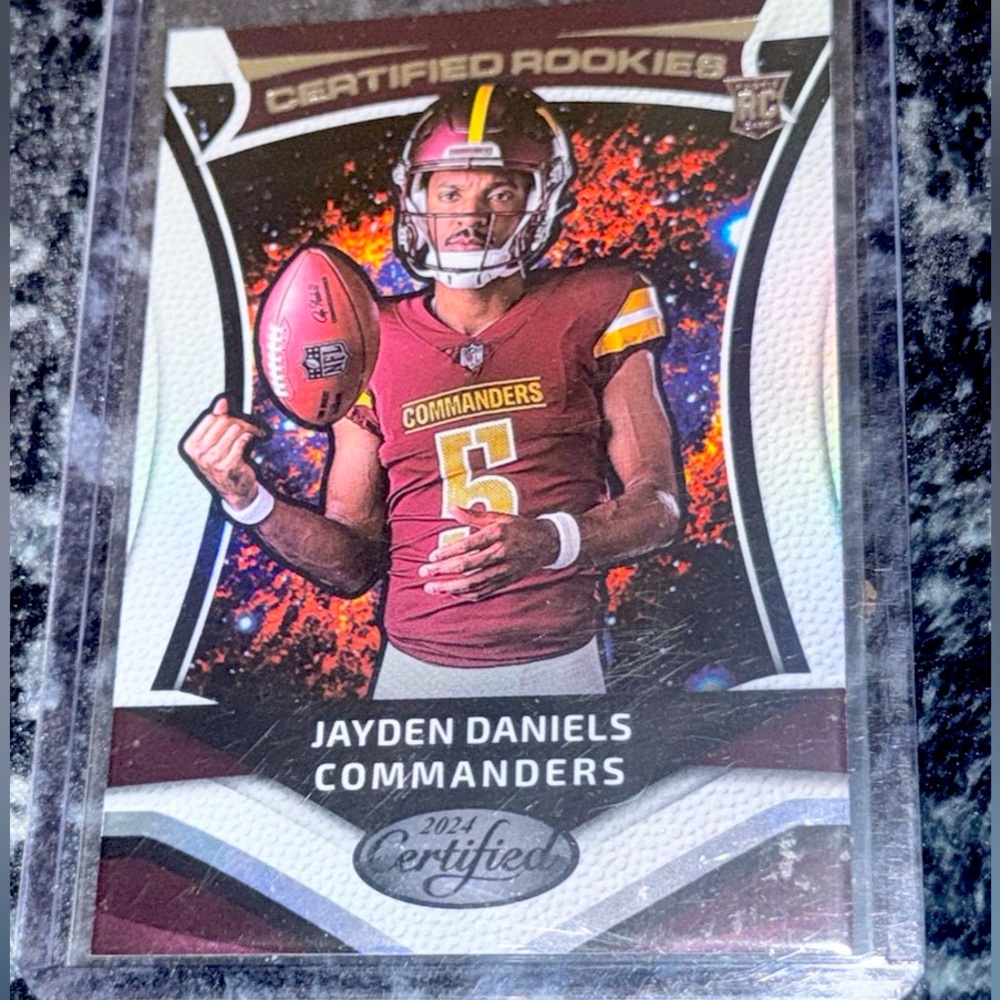 Jayden Daniels ROY certified Rookie SSP holo.